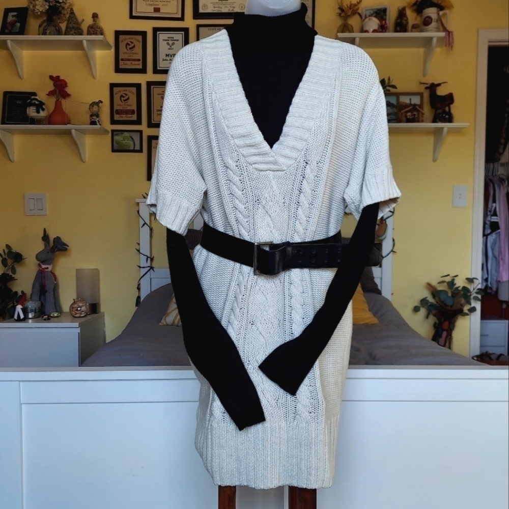 Gap Knitted V-neck Sweater Mini Dress